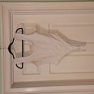 Textured white bodysuit